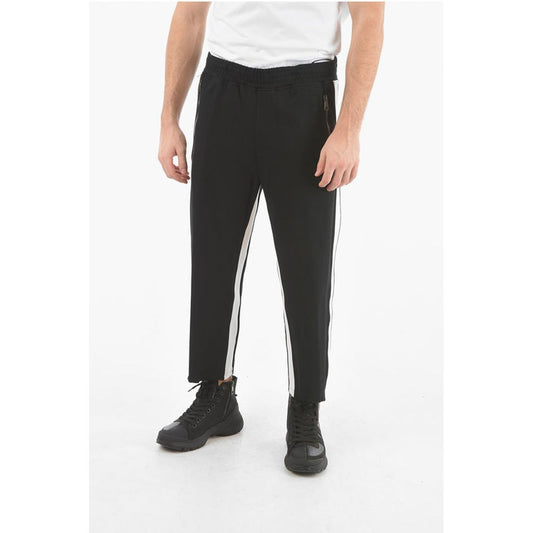 Neil Barrett Low-Waisted Loose Fit Pants with Contrasting Side Band