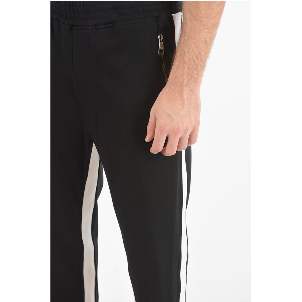 Neil Barrett Low-Waisted Loose Fit Pants with Contrasting Side Band