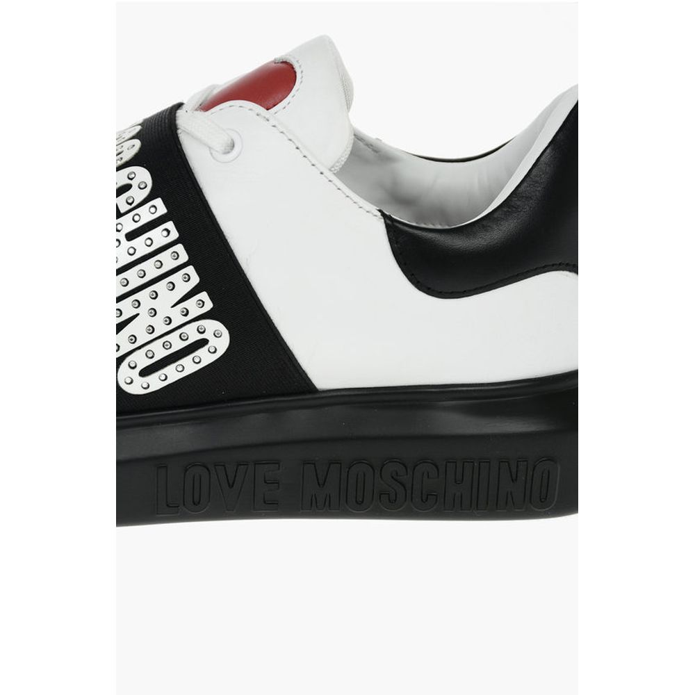 Moschino LOVE Leather Studded Sneakers