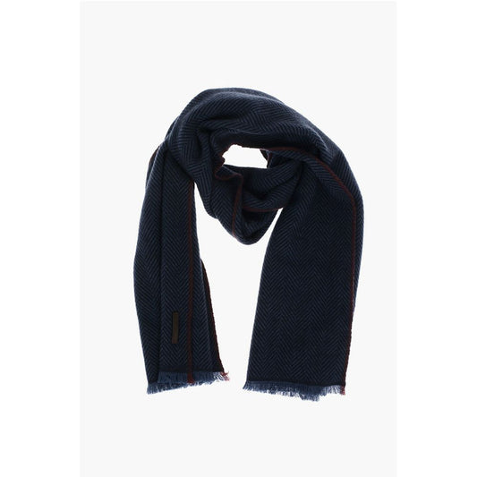 Ermenegildo Zegna herringbone patterned cashmere scarf
