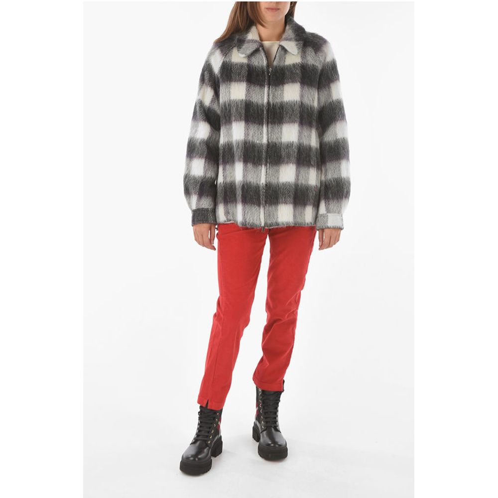 Woolrich Two-Tone Tartan Motif Overshirt with zip Closure