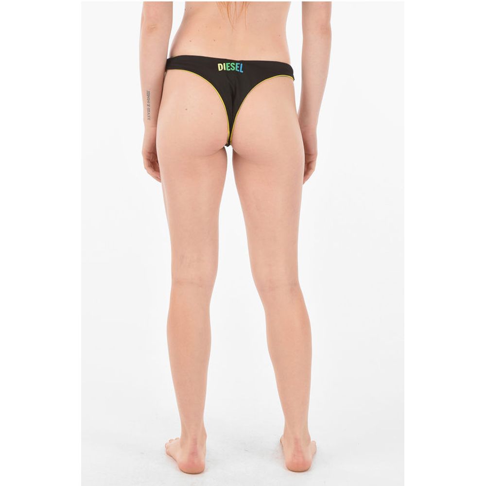 Diesel Printed Logo High-cut Bikini Slip