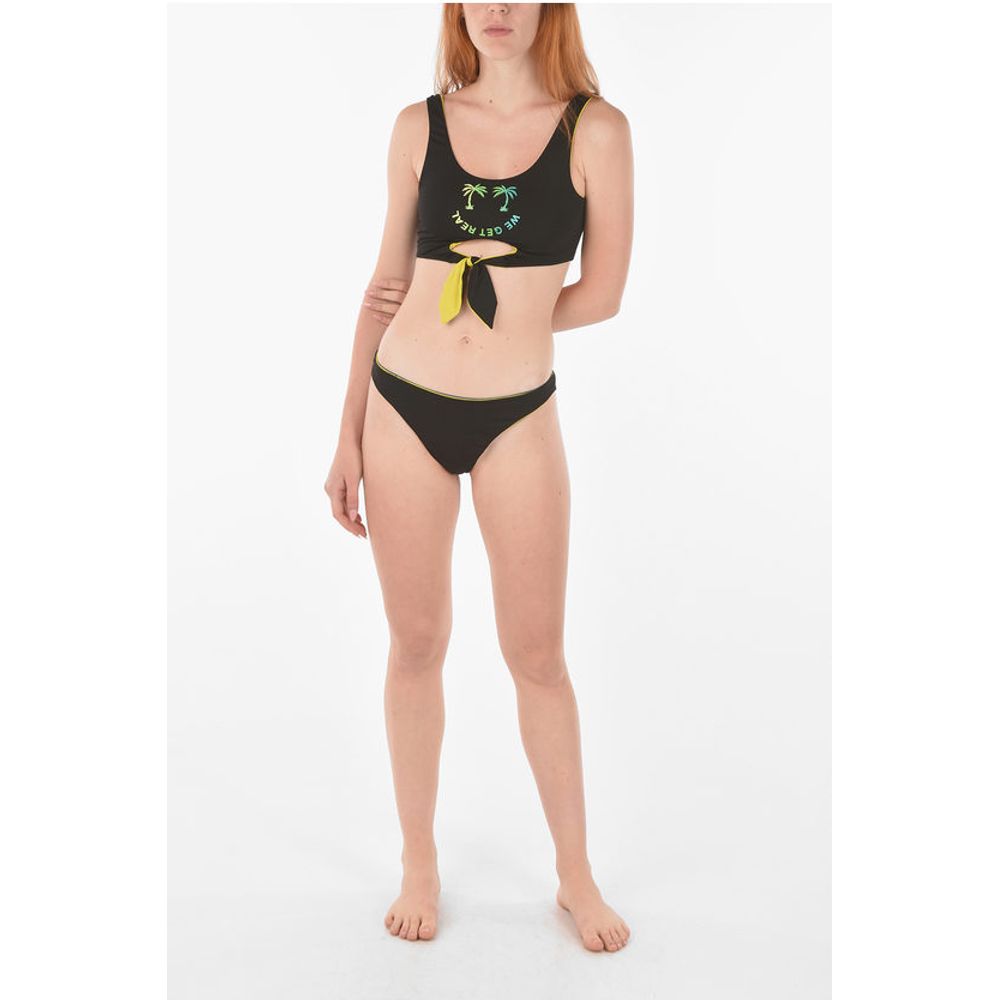 Diesel Printed Logo High-cut Bikini Slip