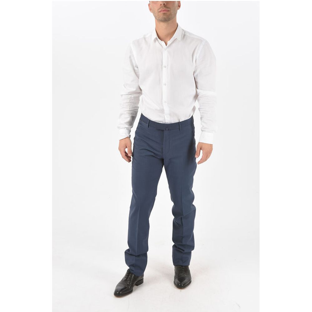 Corneliani Stretched Virgin Wool ACADEMY Slack Pants