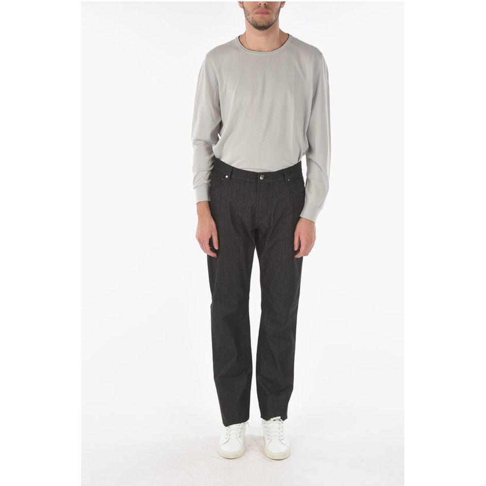 Corneliani ID LUXURY DENIM Stretched Cotton 5-pockets Jeans 21cm