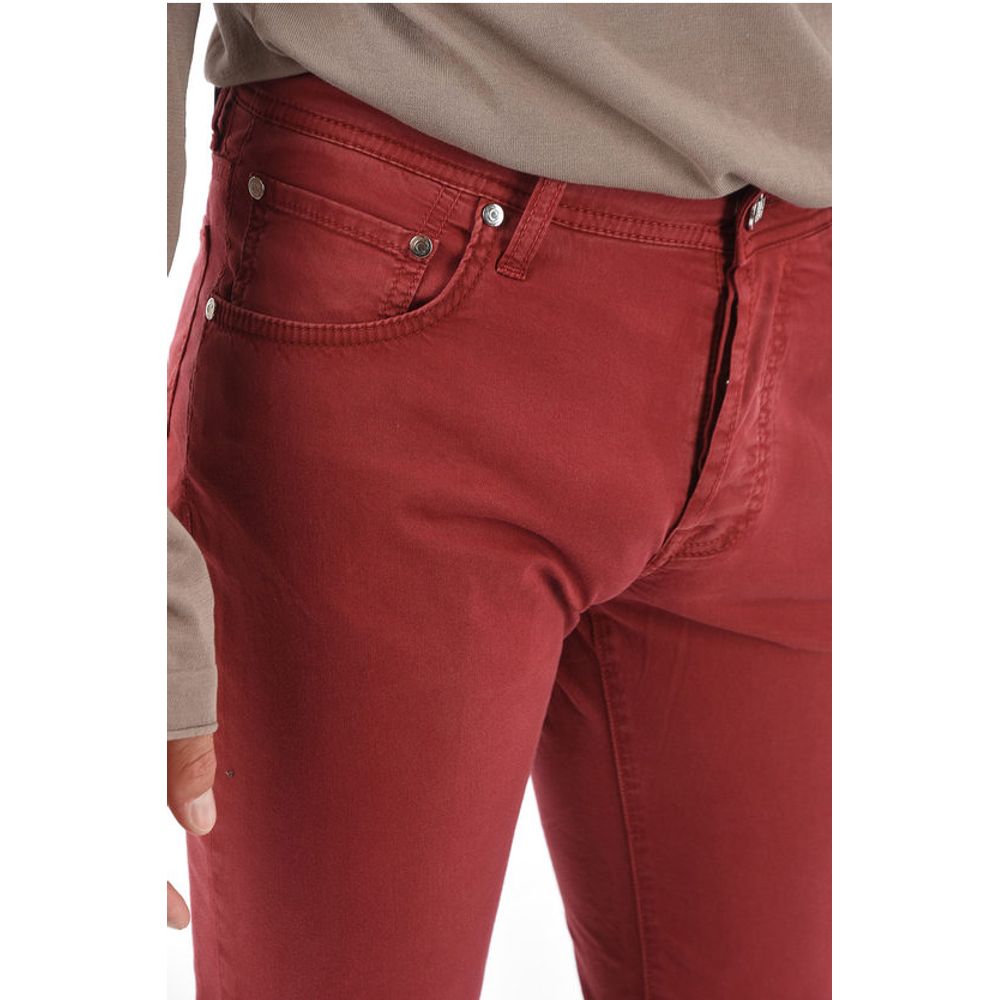Corneliani ID LUXURY DENIM Stretched Cotton LAZISE Pants with 5 pockets
