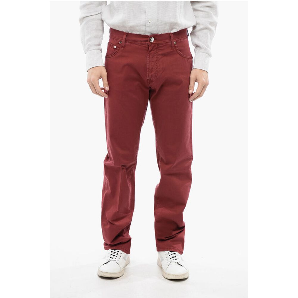 Corneliani ID LUXURY DENIM Stretched Cotton LAZISE Pants with 5 pockets