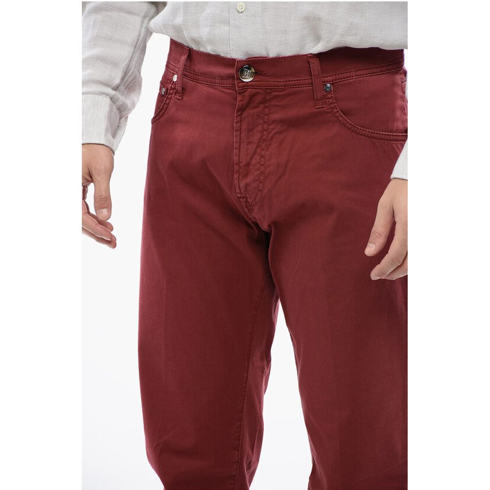 Corneliani ID LUXURY DENIM Stretched Cotton LAZISE Pants with 5 pockets