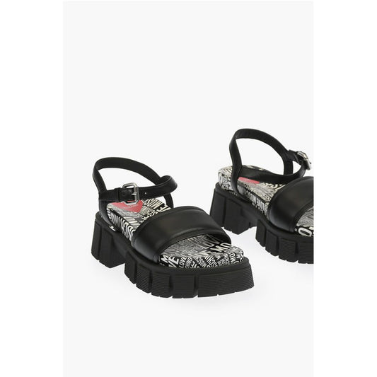 Moschino LOVE logoed sole TASSEL 70 leather sandals