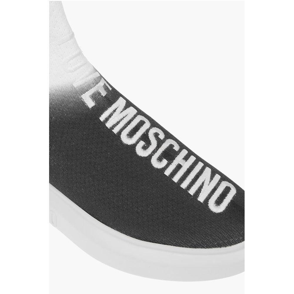 Moschino LOVE shaded sock high top sneakers with embroidery logo