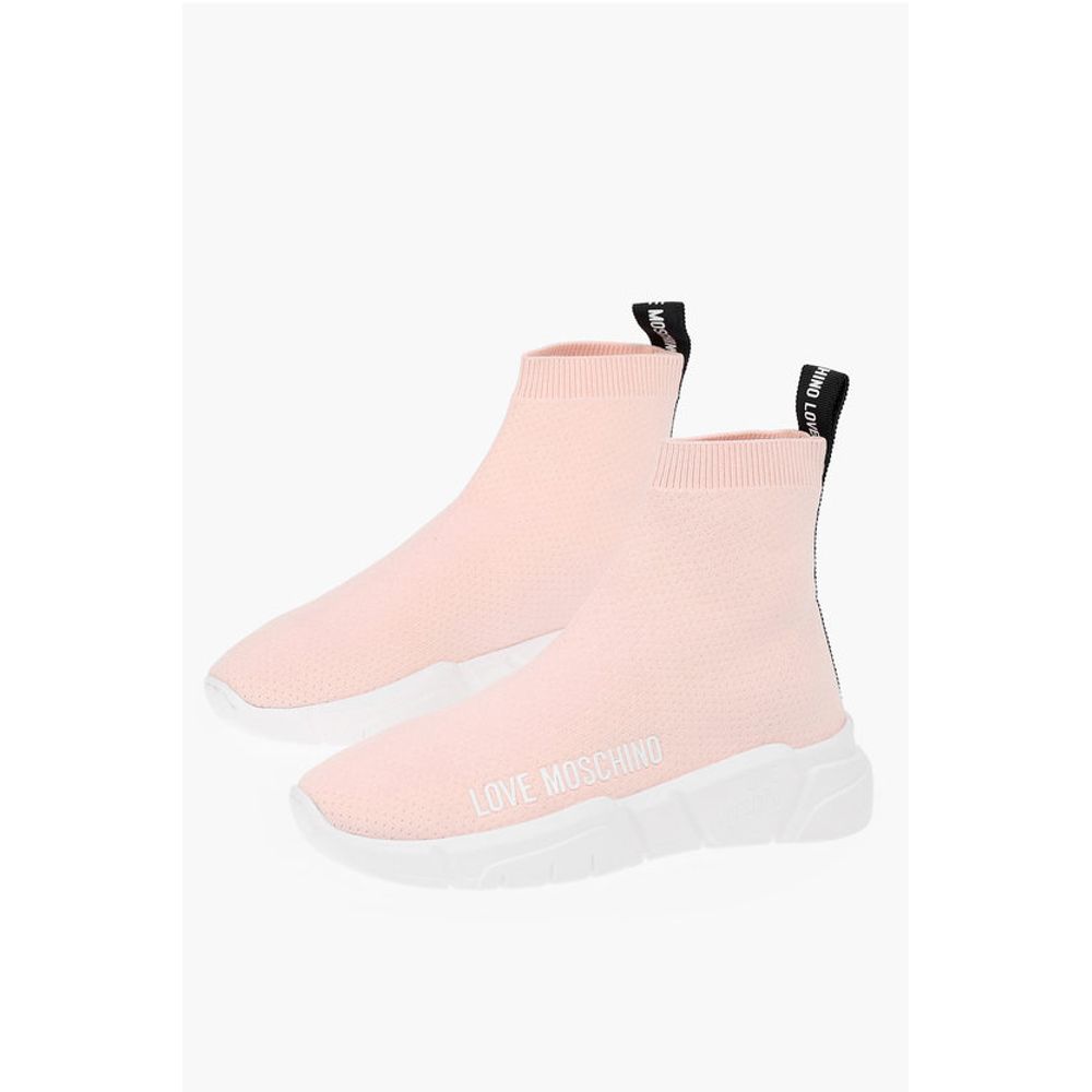 Moschino LOVE Sock High-top Sneakers GOMMA35 with Logo