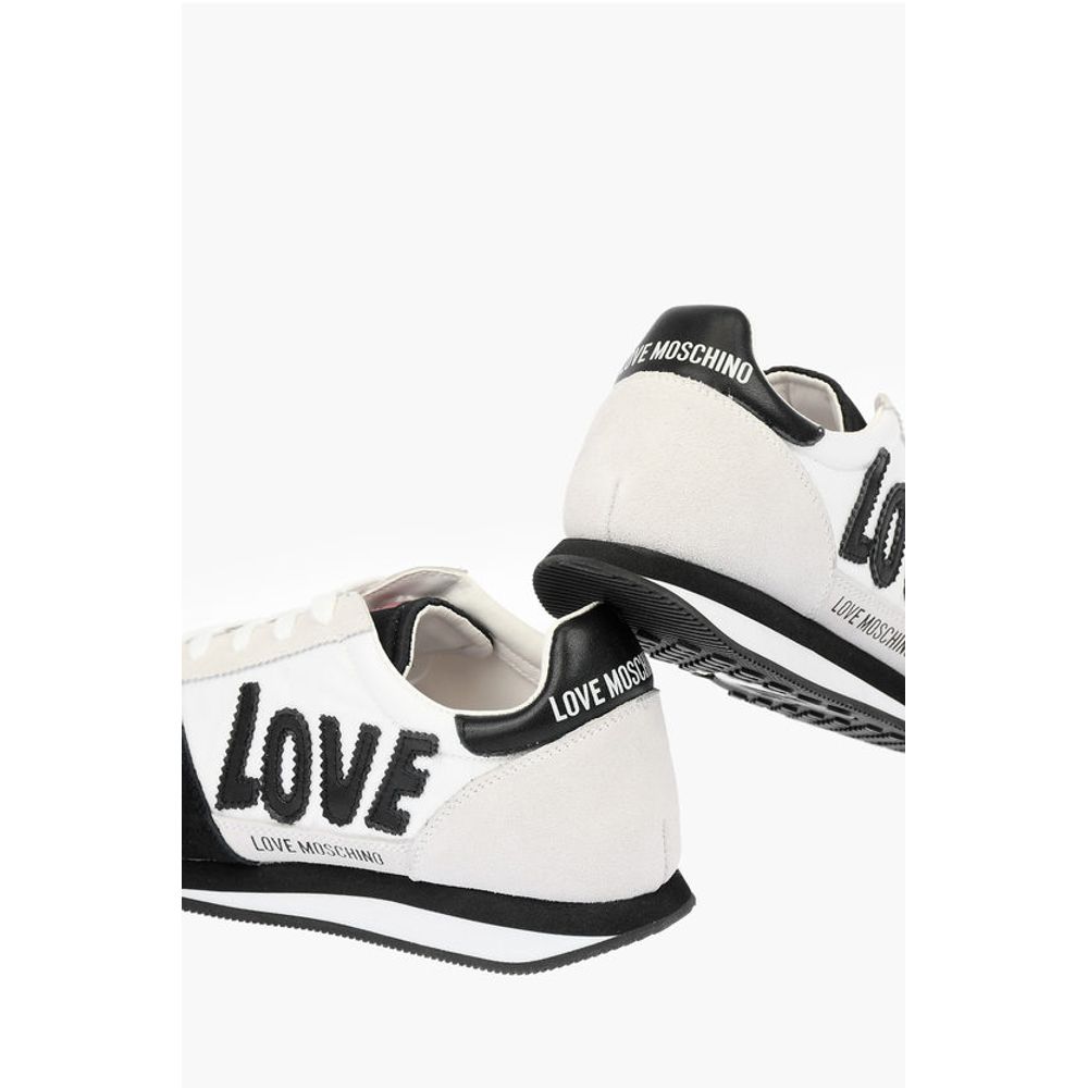 Moschino LOVE suede leather and fabric sneakers
