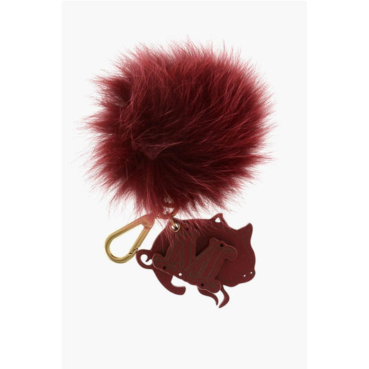 Max Mara leather and real fur TINACNY keyrings