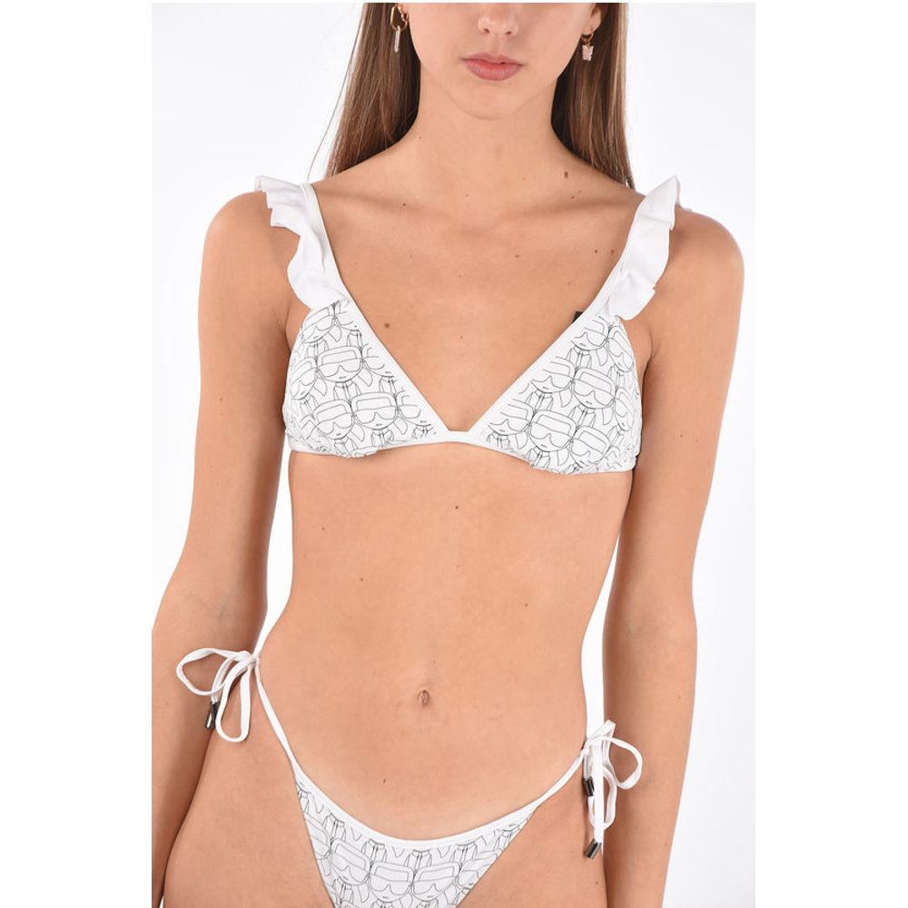 Karl Lagerfeld printed triangle bikini top