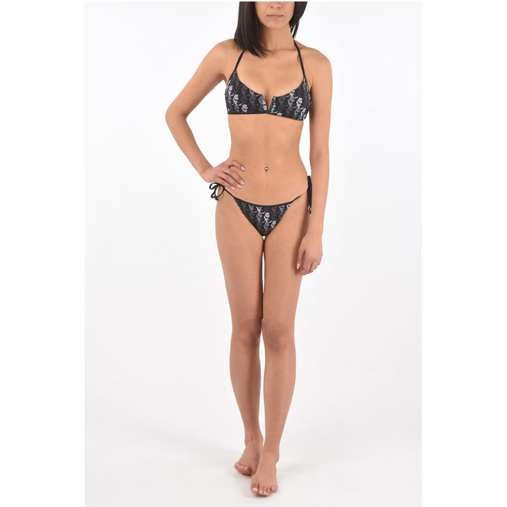 Karl Lagerfeld All Over Printed Tie Side Bikini Bottom