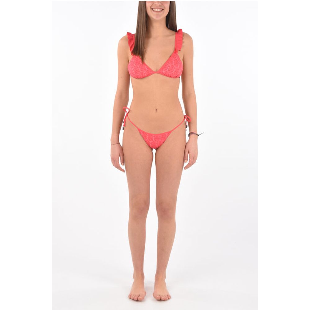 Karl Lagerfeld printed high cut tie side bikini bottom