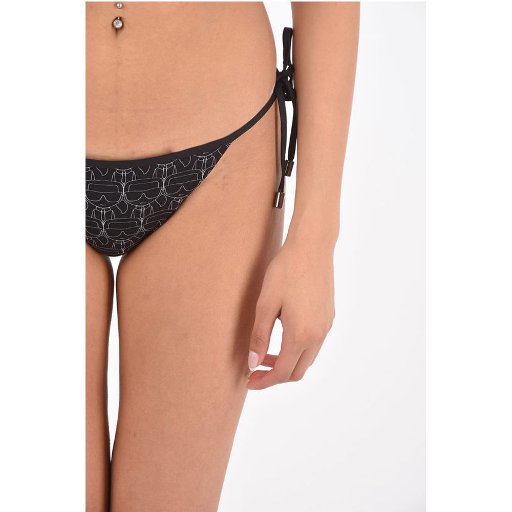 Karl Lagerfeld All Over Printed Tie Side Bikini Bottom