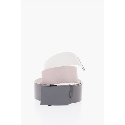 Diesel 30mm fabric belt with faux leather detail