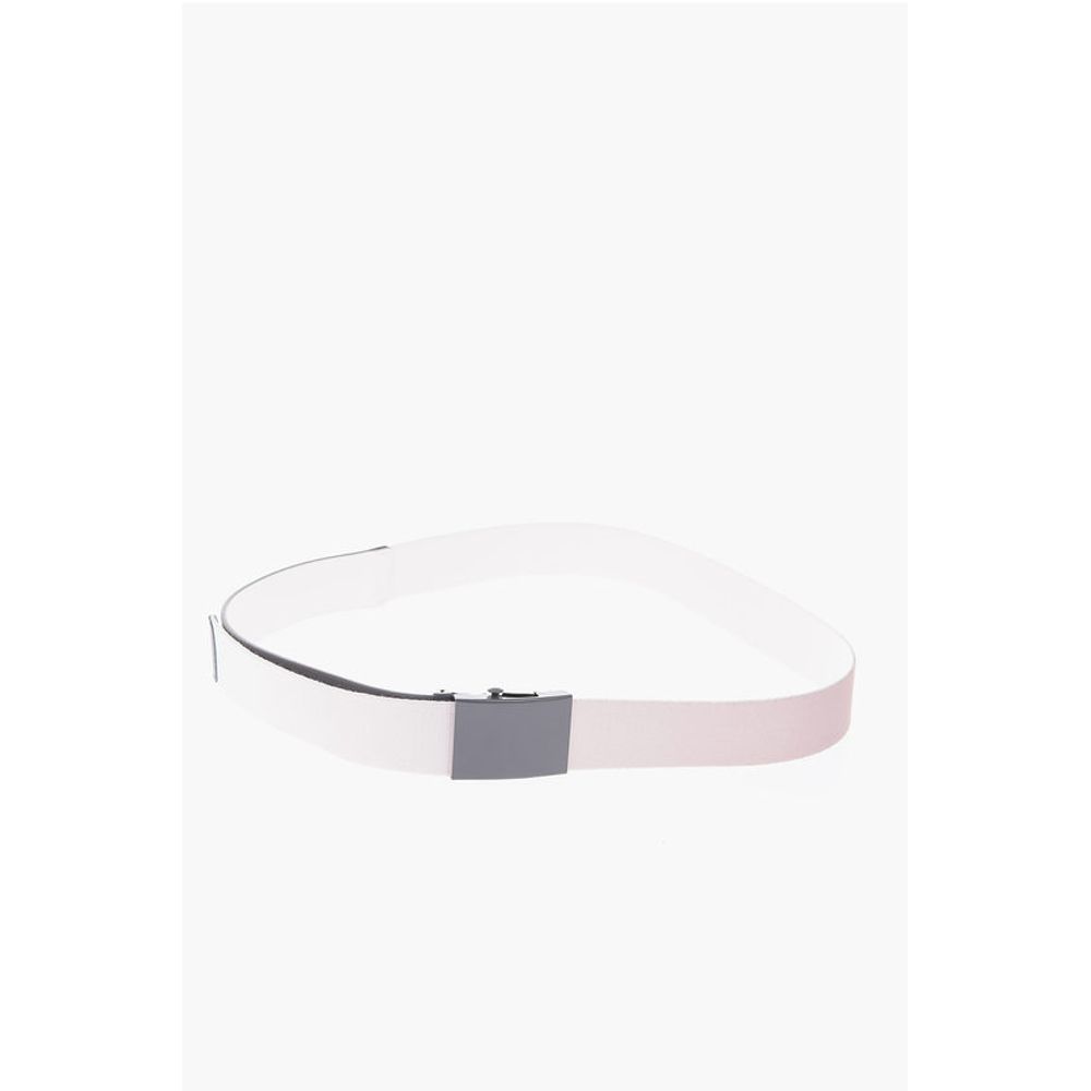Diesel 30mm fabric belt with faux leather detail