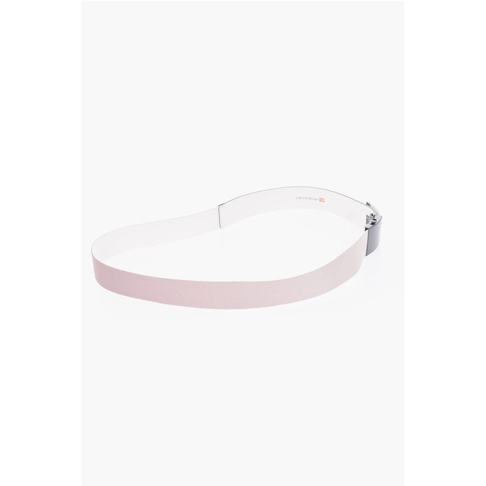 Diesel 30mm fabric belt with faux leather detail