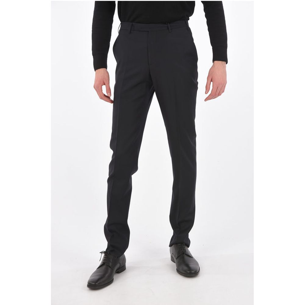 Corneliani TREND Virgin Wool Pants with Pleat