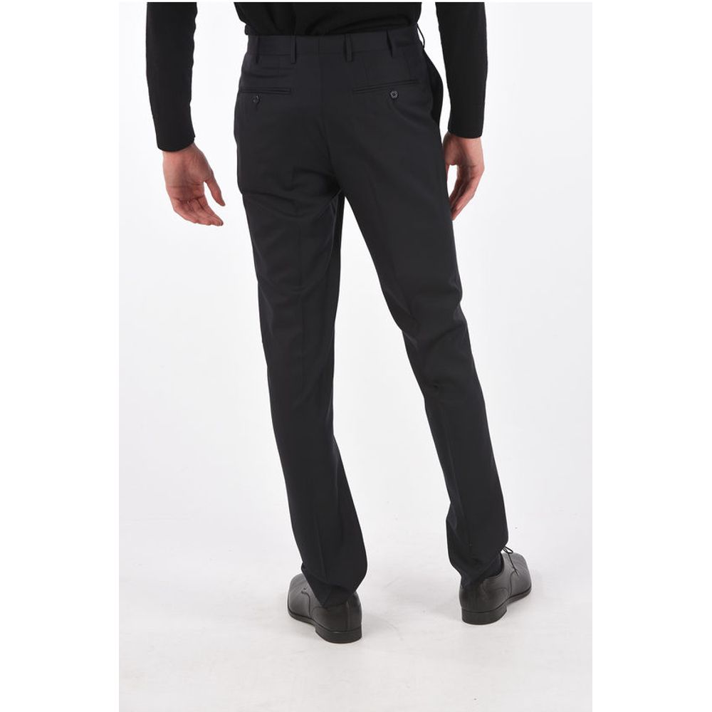 Corneliani TREND Virgin Wool Pants with Pleat