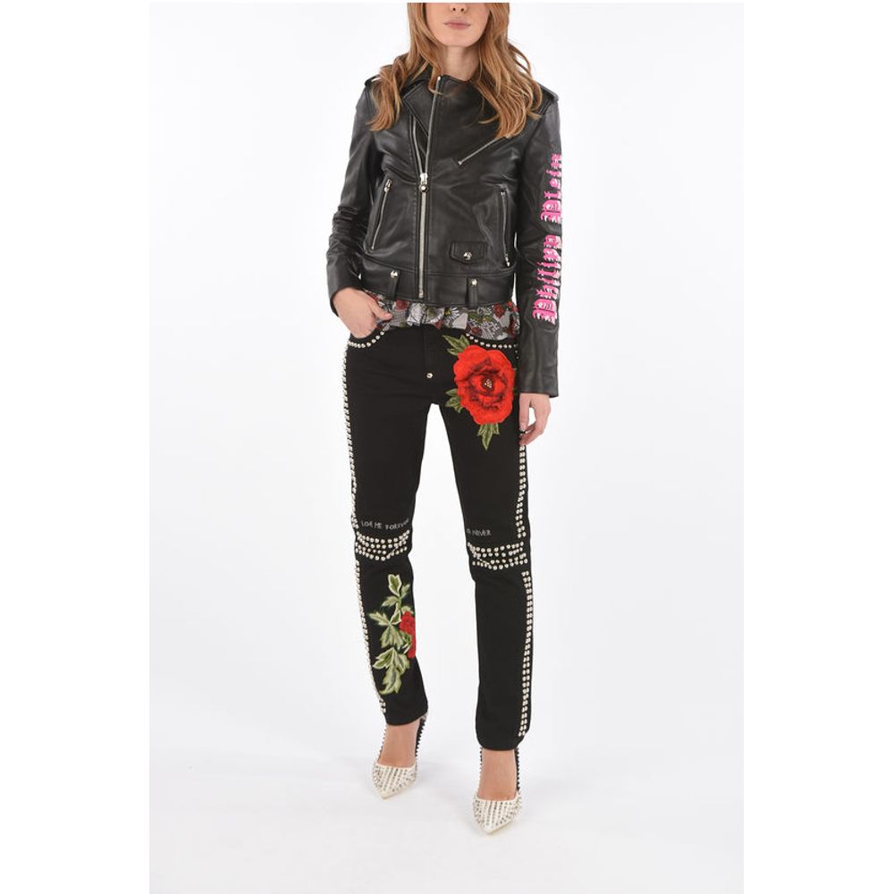 Philipp Plein COUTURE leather ANGEL biker jacket