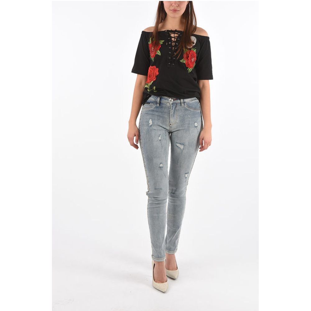 Philipp Plein vintage effect BY THE ROAD High Waist Jegging