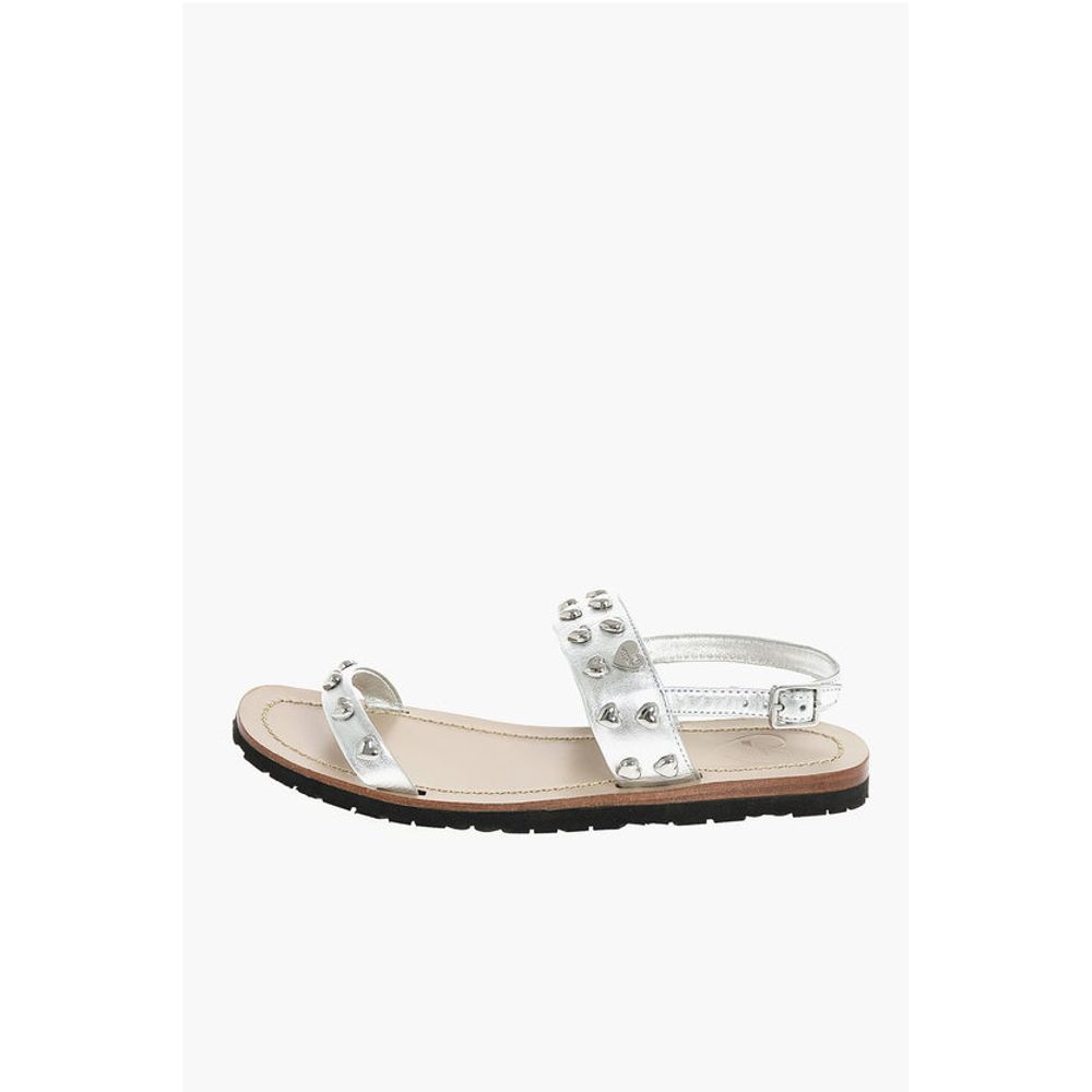 Moschino LOVE Leather Studded Sandal