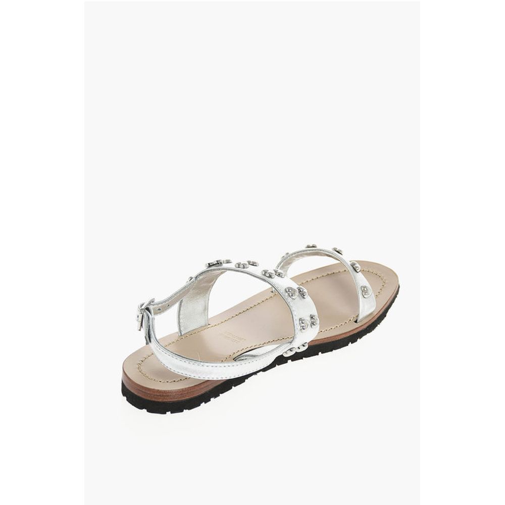 Moschino LOVE Leather Studded Sandal