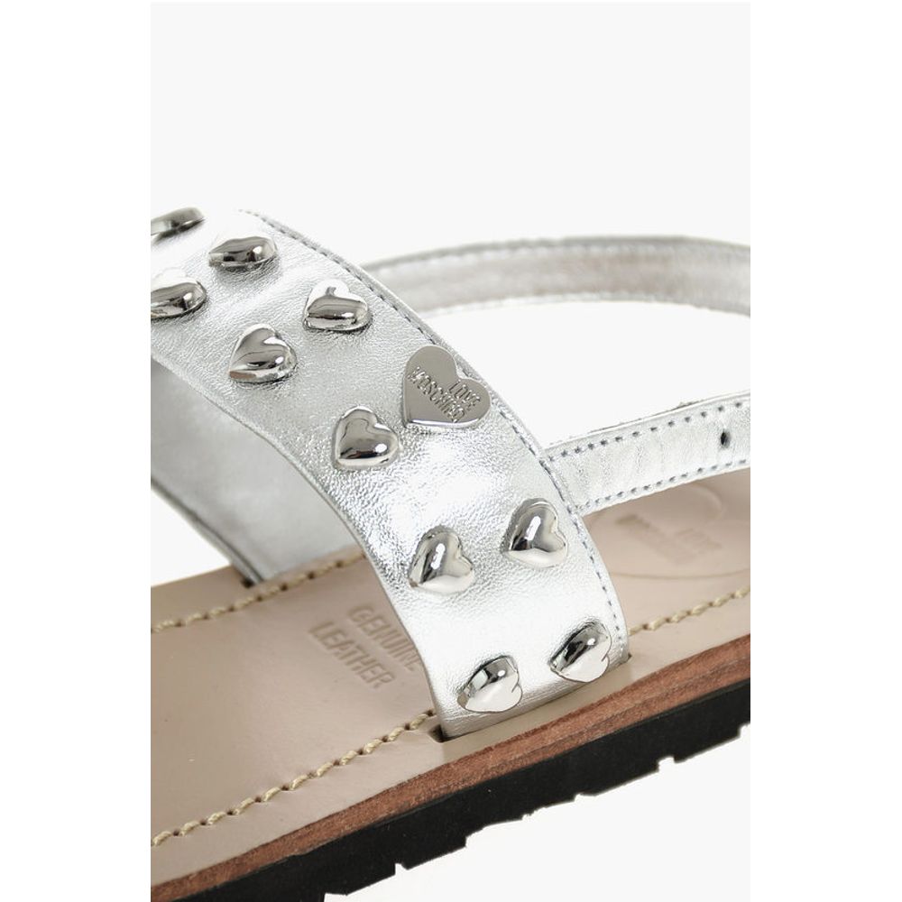 Moschino LOVE Leather Studded Sandal