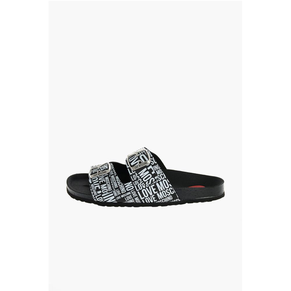 Moschino LOVE Leather Printed Sandal
