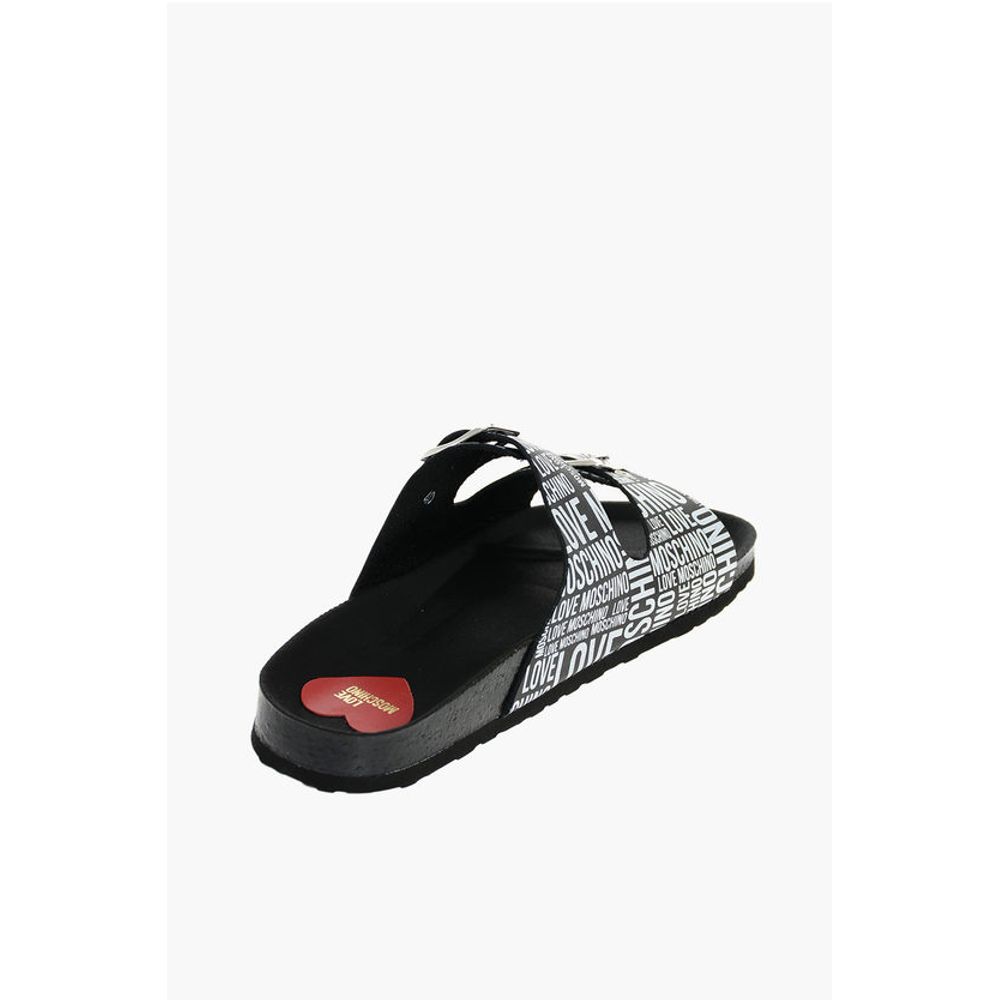 Moschino LOVE Leather Printed Sandal