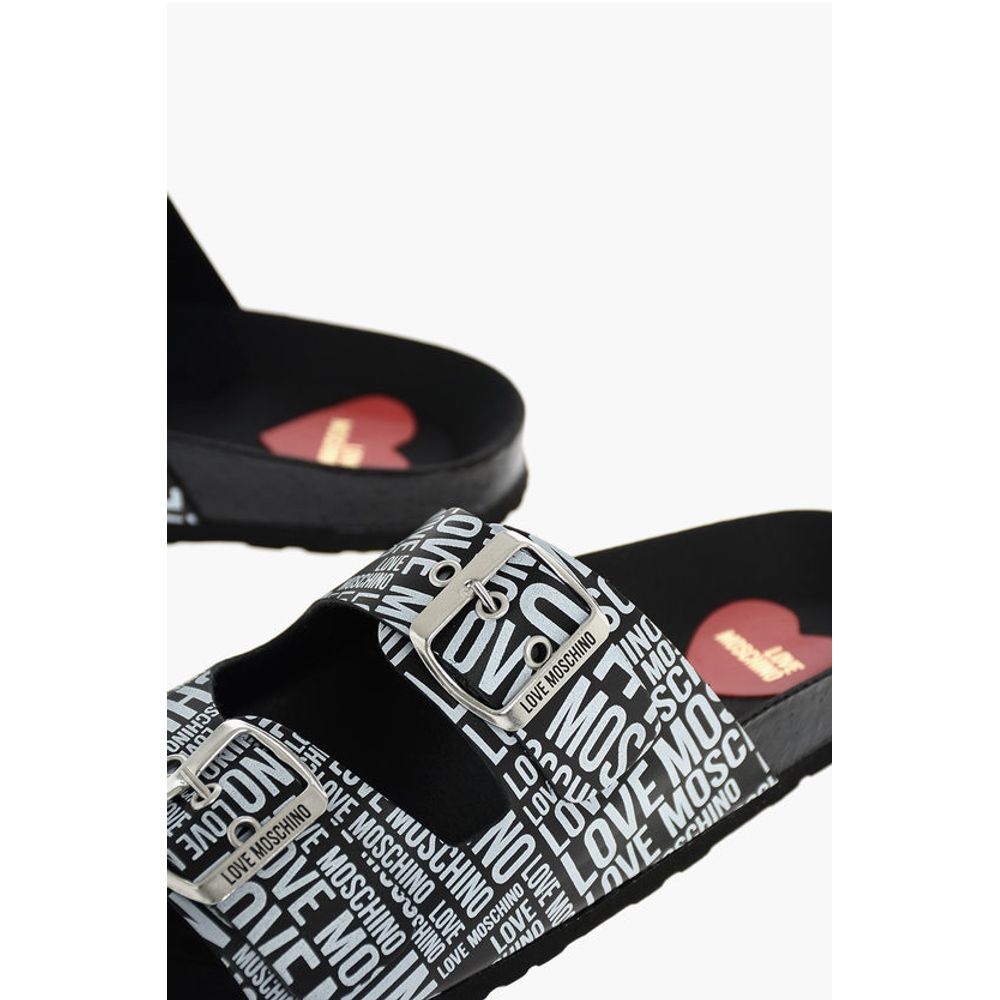 Moschino LOVE Leather Printed Sandal