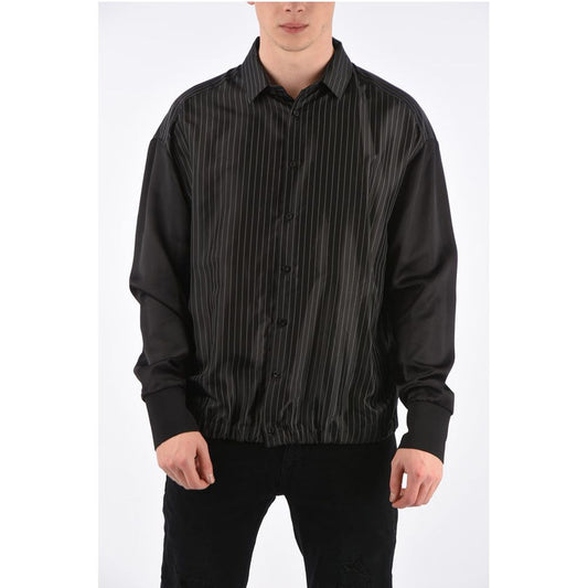 Neil Barrett Pinstriped Shirt with Elastic Cuff