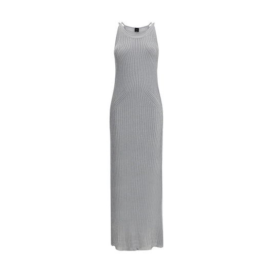PINKO Metallic knit long Dress