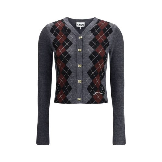 Ganni Check Cardigan