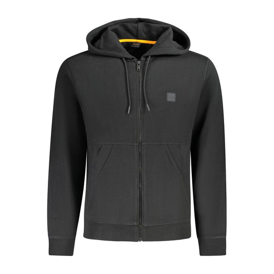 Hugo Boss Črn bombažni pulover