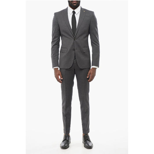 Corneliani CC COLLECTION Wool Blend RESET Single Breasted Suit With Fla