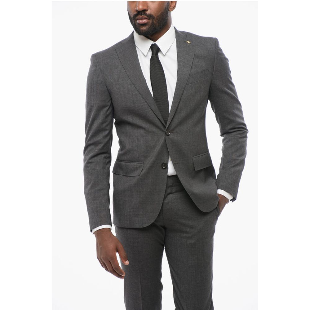 Corneliani CC COLLECTION Wool Blend RESET Single Breasted Suit With Fla