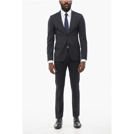 Corneliani CC COLLECTION Pintriped Single Breasted RETAILORED Cotton Su