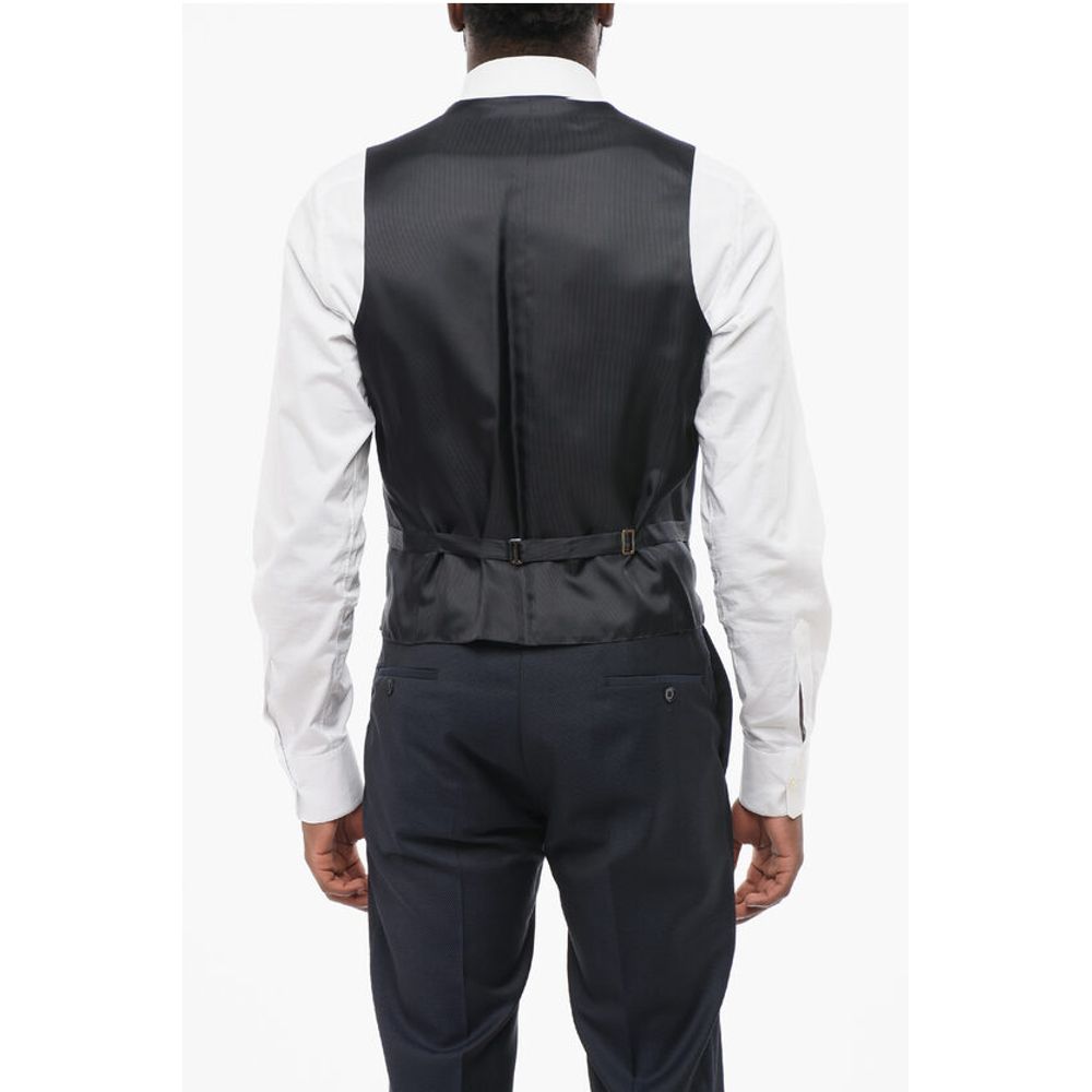 Corneliani CC COLLECTION 3 Pieces RESET CERIMONIA Suit With Satin Detai