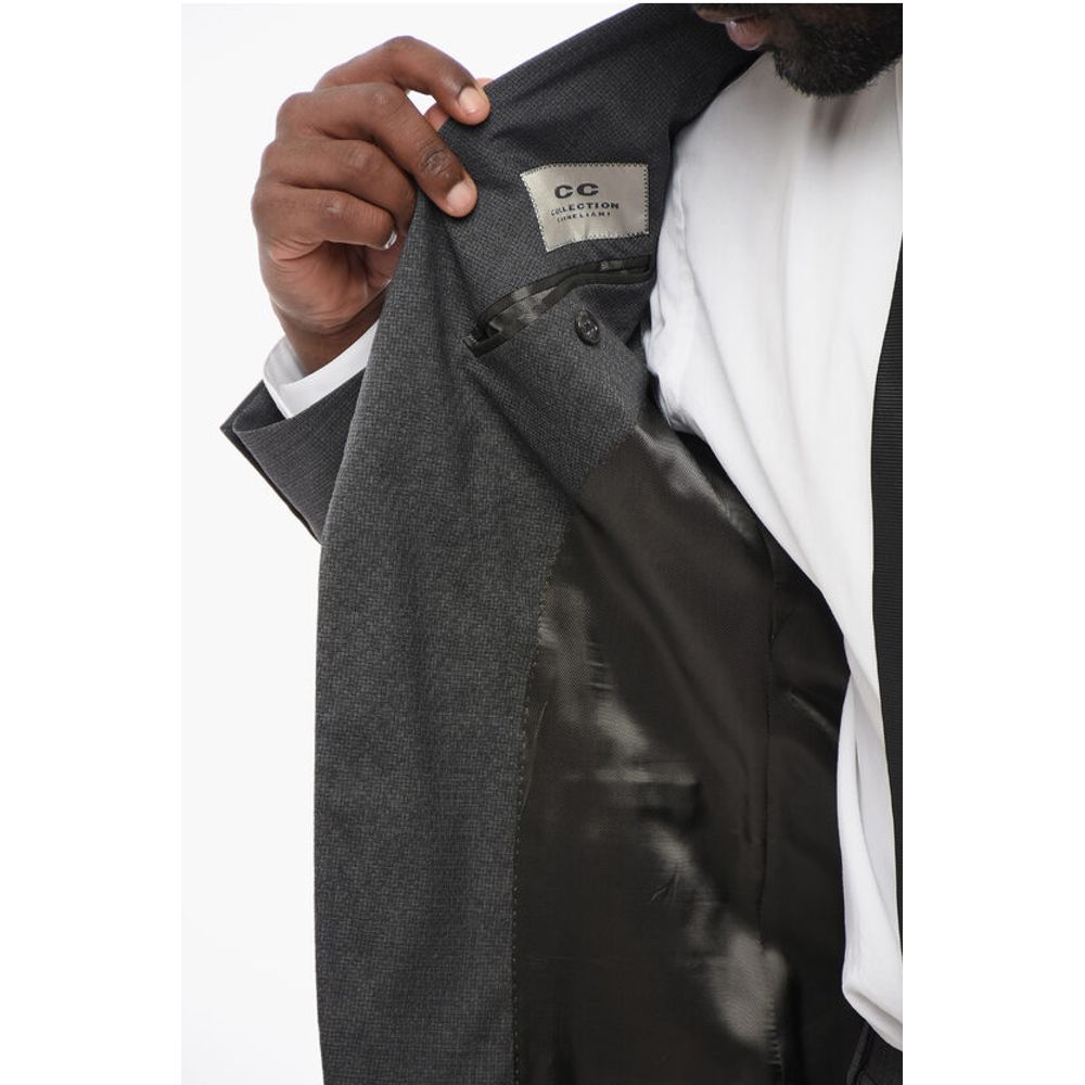 Corneliani CC COLLECTION Wool Blend RESET Single Breasted Suit With Fla
