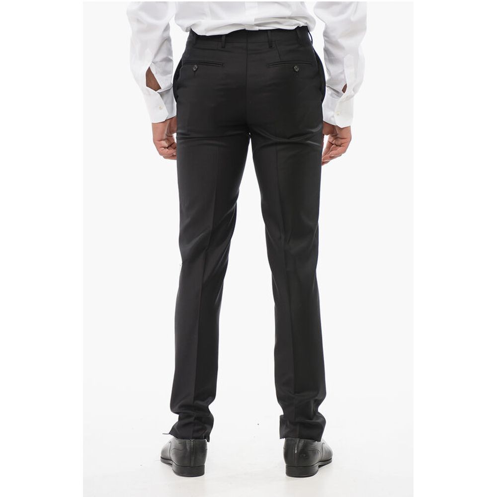 Corneliani TREND Virgin Wool Pants with Belt Loops