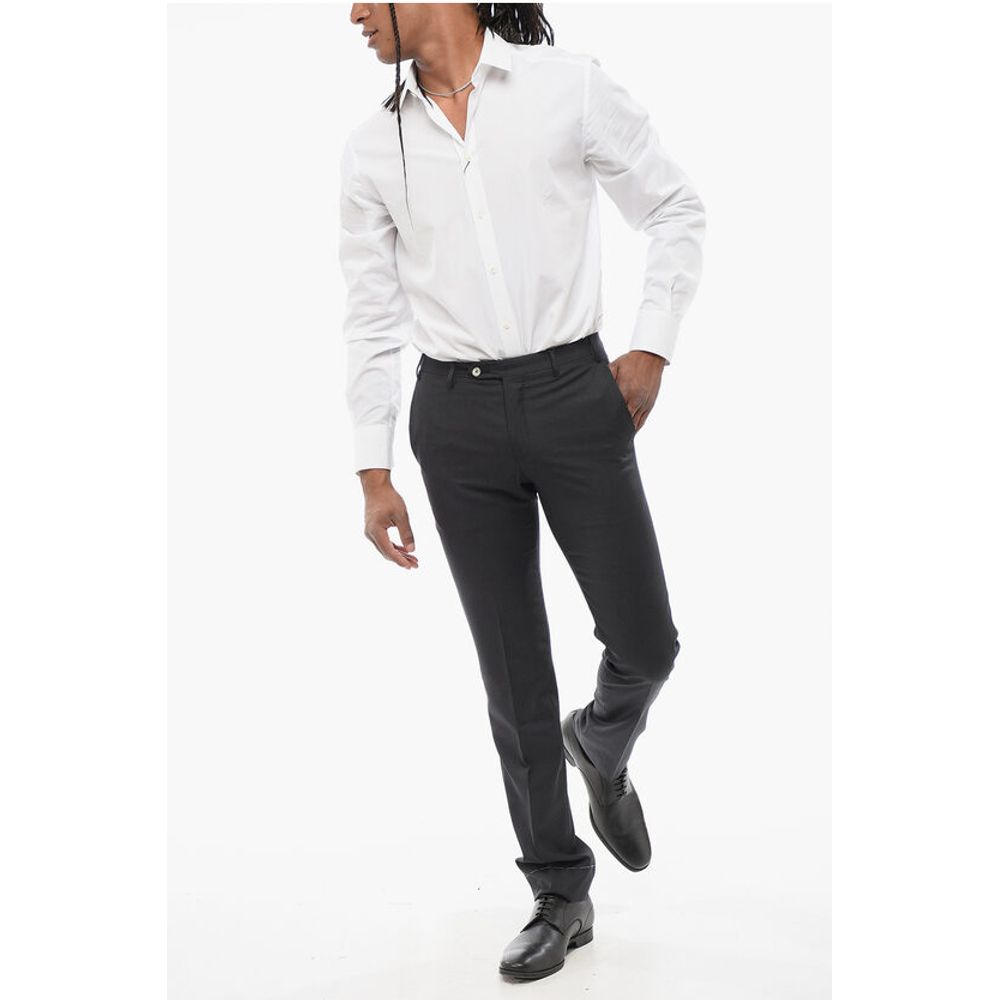 Corneliani Cashmere Blend LEADER Pants with Belt Loops