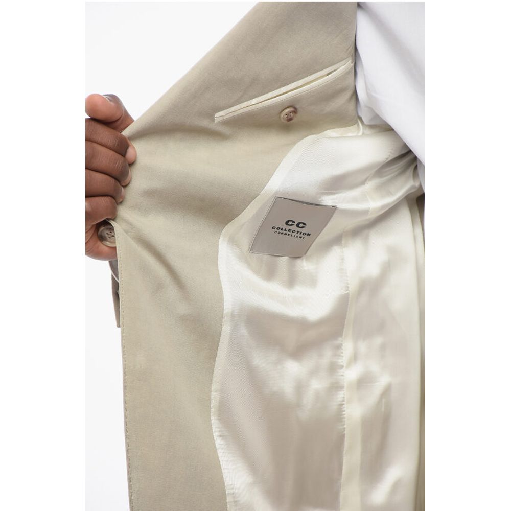 Corneliani CC COLLECTION Linen Blend RESET Suit with Flap Pockets