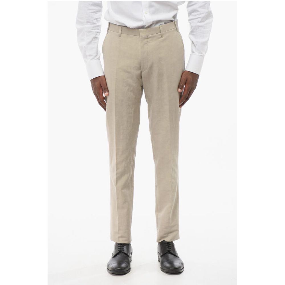 Corneliani CC COLLECTION Linen Blend RESET Suit with Flap Pockets