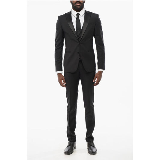 Corneliani Three-Pieces Suite with Satin Peak Lapel