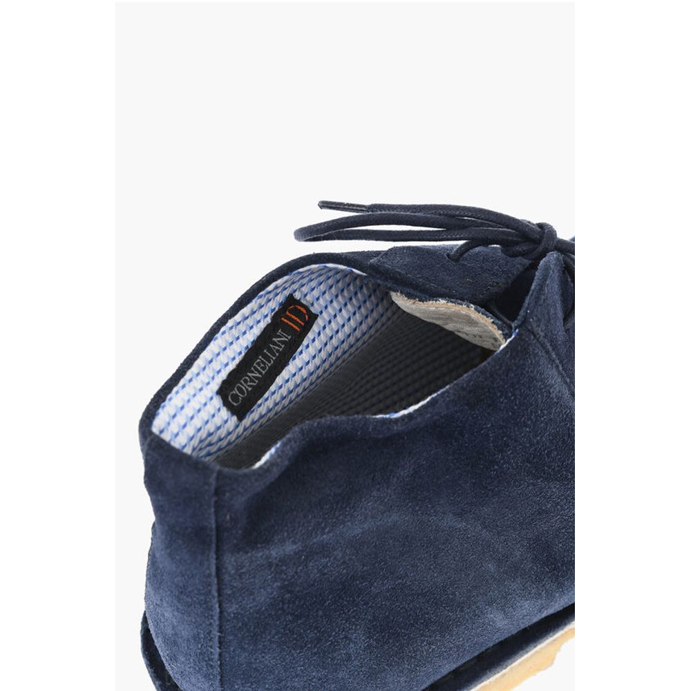 Corneliani ID Solid Color Suede Desert Boots with Crepe Sole