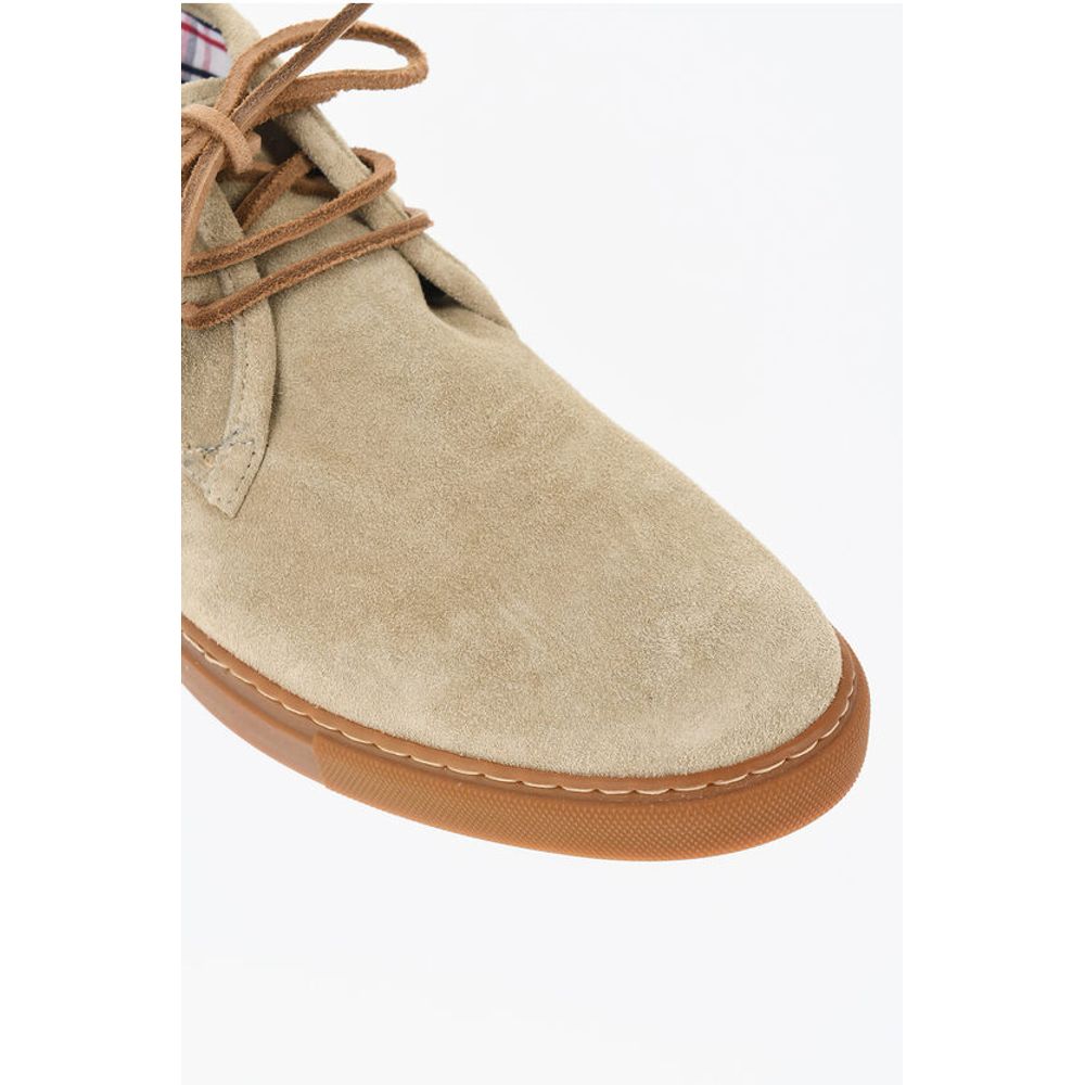 Corneliani ID Suede Desert Boots with Checked Inner